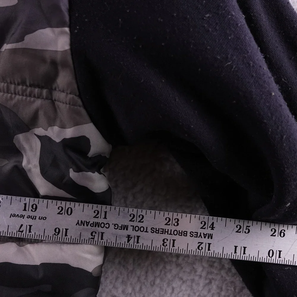 ECKO UNLTD Camo Puffer Jacket‎ Men's Size S Black Gray Zip Up Hooded